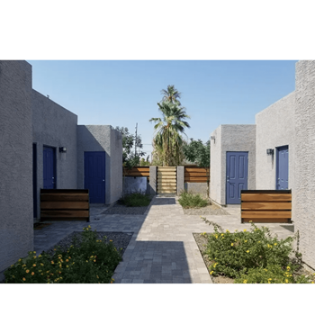 Single-story apartments